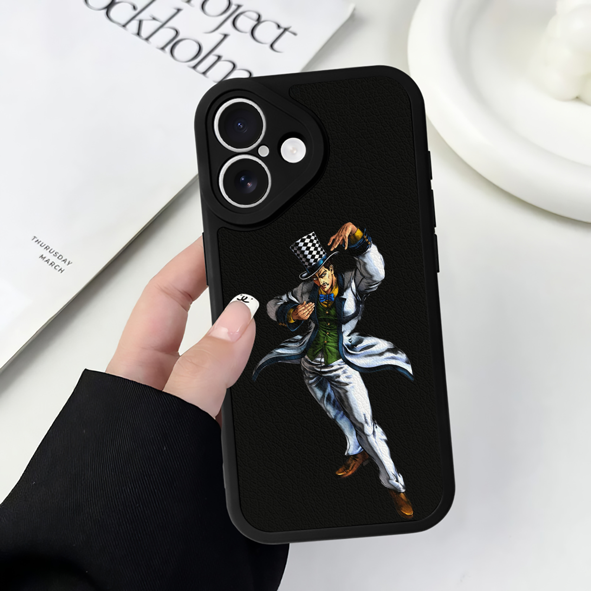 （画像用） ジョジョの奇妙な冒険 ウィル?アントニオ?ツェペリ JoJo's Bizarre Adventure Will Anthonio Zeppeli 【iPhone 16シリーズ対応】シリコンスマホケース（レザー調） 材質：シリコン